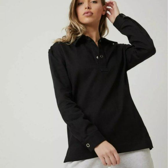 ROZALIA X ATOIR The Collar Top Black Size S M RRP $199 BNWT - Picture 2 of 6